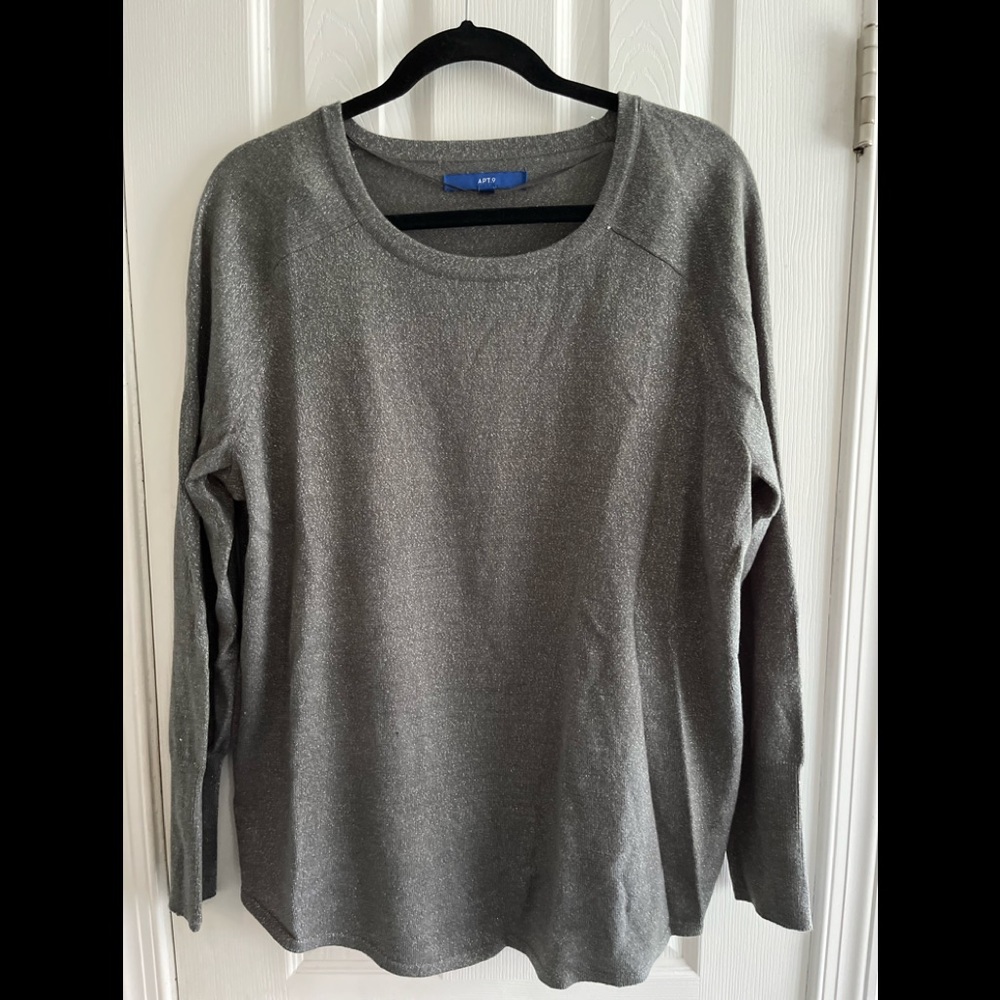 APT 9 size XL gray sparkle sweater